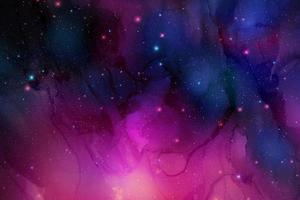 background of abstract galaxies with stars and planets in dark blue motifs pink shades of universe night light space photo