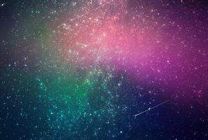 background of abstract galaxies with stars and planets in pink galaxy space universe night light photo