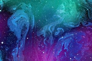Fondo de galaxias abstractas con estrellas y planetas con motivos abstractos coloridos del espacio de luz nocturna del universo foto