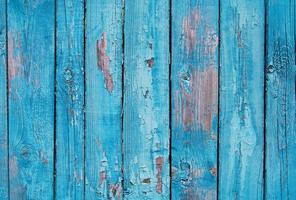 light blue wooden plank texture surface with old natural pattern on blue sea wood. photo