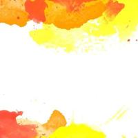 orange and yellow colorful abstract watercolor geometric pattern with color splashing on white. photo