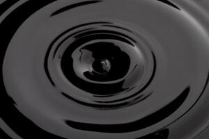 dark black transparent water wave surface with splash bubble on black water. photo