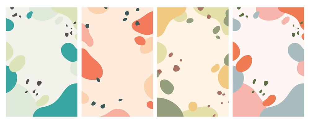 set of floral background with a space in the middle for copy space. frame background illustration for invitation or greeting card, quotes, social media, etc.