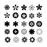 the various styles of star collection set. various shapes of star illustrations that are suitable for snowflakes, sparkling items, decorations, etc. vector