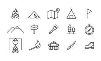 la colección de iconos de líneas de trazos editables relacionados con la pintura. símbolos para el diseño de aplicaciones o elementos ui ux, adecuados para empresas turísticas. vector
