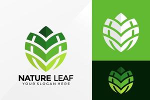 diseño de vector de logotipo de hoja de naturaleza. emblema de identidad de marca, concepto de diseños, logotipos, elemento de logotipo para plantilla.