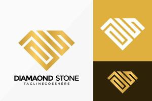 Premium Letter DS Diamond Stone Logo Vector Design. Abstract emblem, designs concept, logos, logotype element for template.