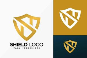 Premium Shield Guard Logo Vector Design. Abstract emblem, designs concept, logos, logotype element for template.