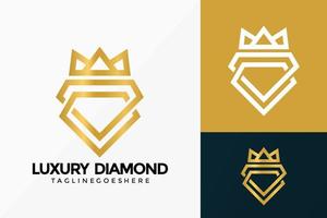 Premium Luxury Diamond Logo Vector Design. Abstract emblem, designs concept, logos, logotype element for template.