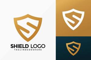 Premium S Shield Logo Vector Design. Abstract emblem, designs concept, logos, logotype element for template.
