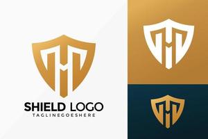 diseño de vector de logotipo de escudo premium m. emblema abstracto, concepto de diseños, logotipos, elemento de logotipo para plantilla.