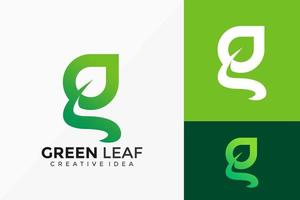 Nature Green Leaf Logo Vector Design. Abstract emblem, designs concept, logos, logotype element for template.
