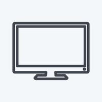 Icon LCD Screen - Line Style - Simple illustration,Editable stroke vector