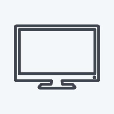 Icon LCD Screen - Line Style - Simple illustration,Editable stroke