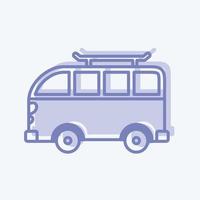 Icon Van - Two Tone Style - Simple illustration,Editable stroke vector