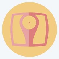 máquina de pesaje de iconos - estilo plano - ilustración simple, trazo editable vector