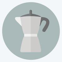 icono de filtro de café - estilo plano - ilustración simple, trazo editable vector