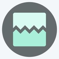 Icon Broken Image - Flat Style - Simple illustration,Editable stroke vector