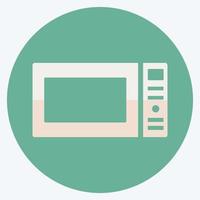 Icon Microwave - Flat Style - Simple illustration,Editable stroke vector