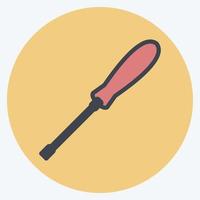 Icon Screw Driver - Color Mate Style - Simple illustration,Editable stroke vector