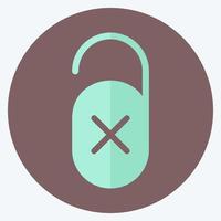 Icon Do not Disturb - Flat Style - Simple illustration,Editable stroke vector