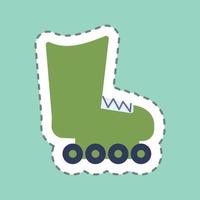 Sticker Skates - Line Cut - Simple illustration,Editable stroke vector