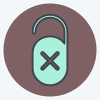 Icon Do not Disturb - Color Mate Style - Simple illustration,Editable stroke vector