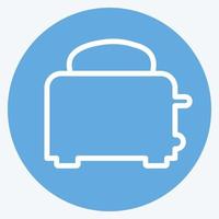 Icon Toaster - Blue Eyes Style - Simple illustration,Editable stroke vector