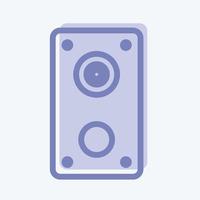 altavoces de icono - estilo de dos tonos - ilustración simple, trazo editable vector