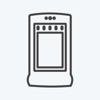 Icon Heater - Line Style - Simple illustration,Editable stroke vector