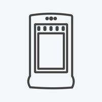 Icon Heater - Line Style - Simple illustration,Editable stroke vector