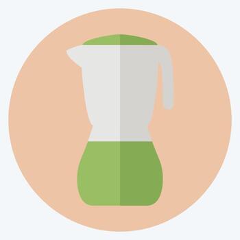 licuadora de iconos - estilo plano - ilustración simple, trazo editable vector