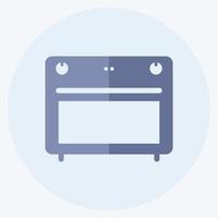 Icon Stove - Flat Style - Simple illustration,Editable stroke vector