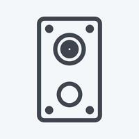 Icon Speakers - Line Style - Simple illustration,Editable stroke vector
