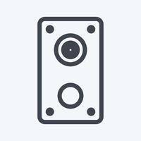 Icon Speakers - Line Style - Simple illustration,Editable stroke vector