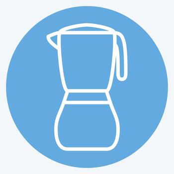 licuadora de icono - estilo de ojos azules - ilustración simple, trazo editable vector