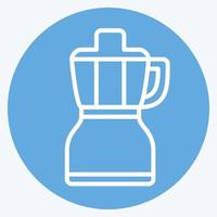 Icon Food Processor - Blue Eyes Style - Simple illustration,Editable stroke vector