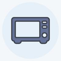 Icon Microwave - Color Mate Style - Simple illustration,Editable stroke vector