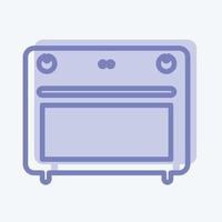 Icon Stove - Two Tone Style - Simple illustration,Editable stroke vector