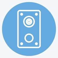 altavoces de icono - estilo de ojos azules - ilustración simple, trazo editable vector