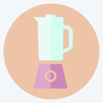 licuadora de iconos - estilo plano - ilustración simple, trazo editable vector