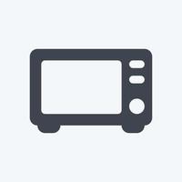 Icon Microwave - Glyph Style - Simple illustration,Editable stroke vector