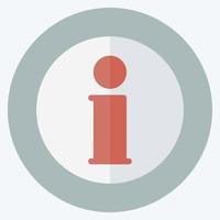 Icon Information - Flat Style - Simple illustration,Editable stroke vector