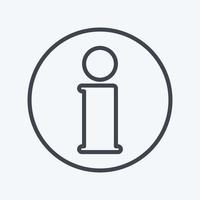 Icon Information - Line Style - Simple illustration,Editable stroke vector