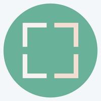 Icon Crop Free - Flat Style - Simple illustration,Editable stroke vector