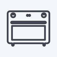 Icon Stove - Line Style - Simple illustration,Editable stroke vector