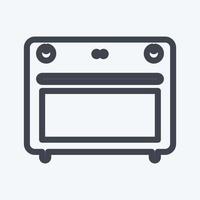 Icon Stove - Line Style - Simple illustration,Editable stroke vector