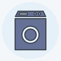 Icon Washing Machine - Color Mate Style - Simple illustration,Editable stroke vector