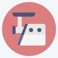 Icon Meat Grinder - Flat Style - Simple illustration,Editable stroke vector