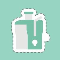 Sticker Juice Maker - Line Cut - Simple illustration,Editable stroke vector